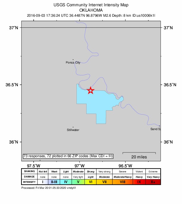 Did You Feel It? map: shaking reported by the public
