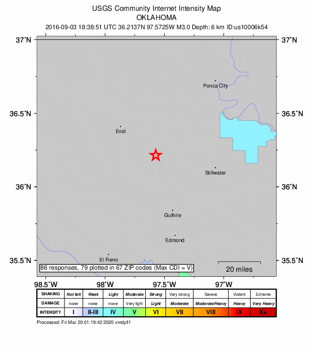Did You Feel It? map: shaking reported by the public