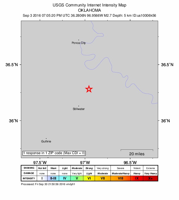 Did You Feel It? map: shaking reported by the public