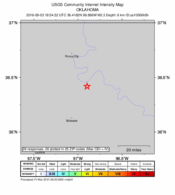 Did You Feel It? map: shaking reported by the public