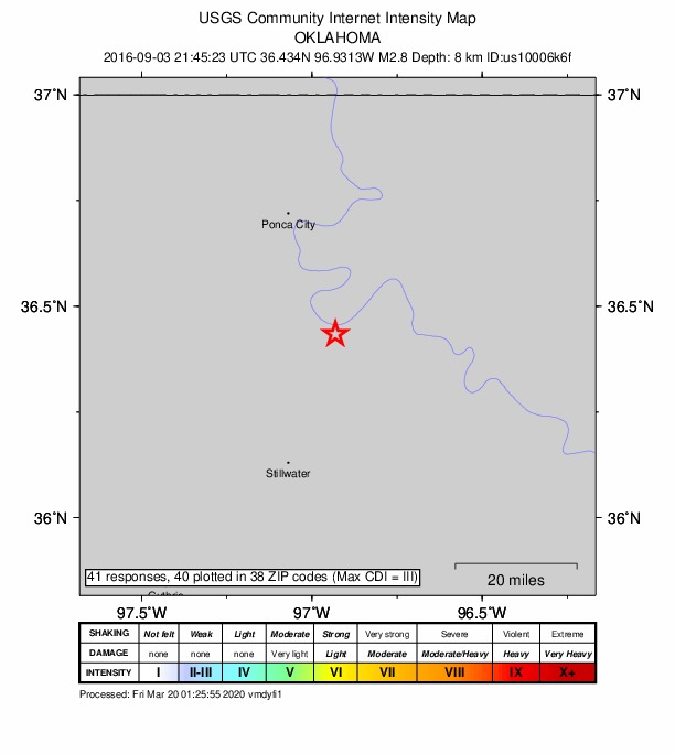 Did You Feel It? map: shaking reported by the public