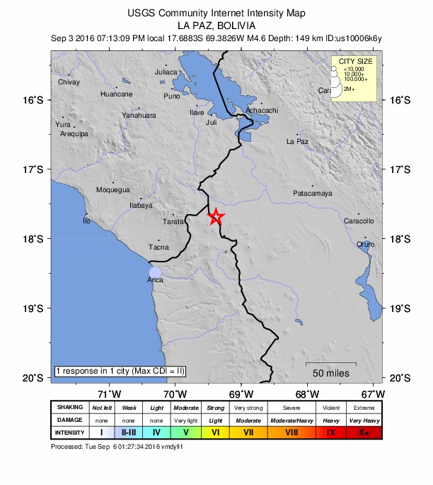 Did You Feel It? map: shaking reported by the public