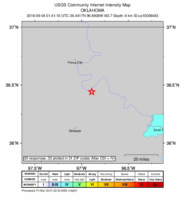 Did You Feel It? map: shaking reported by the public