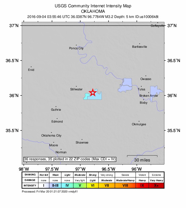 Did You Feel It? map: shaking reported by the public