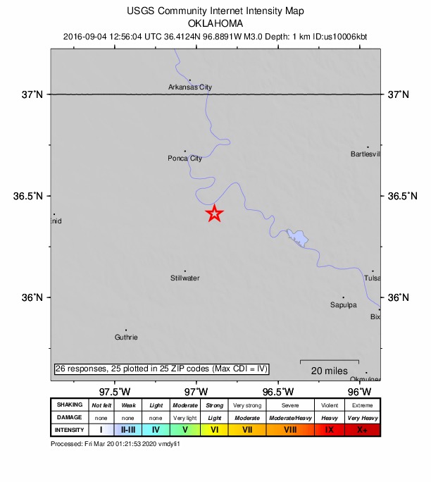 Did You Feel It? map: shaking reported by the public