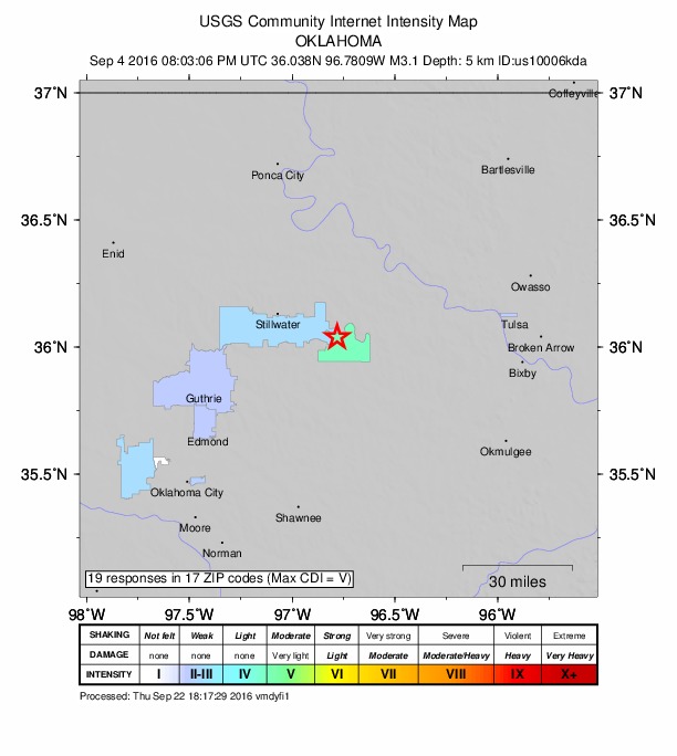 Did You Feel It? map: shaking reported by the public