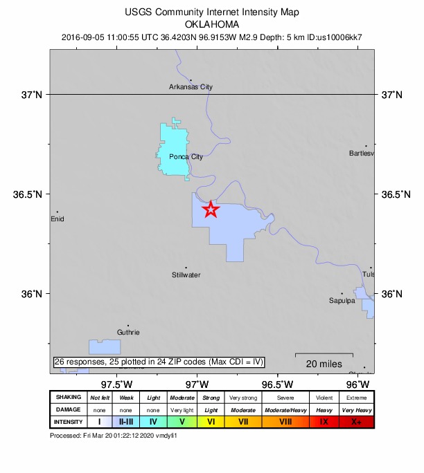 Did You Feel It? map: shaking reported by the public