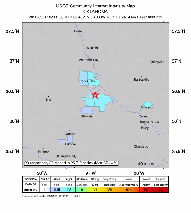 Did You Feel It? map: shaking reported by the public