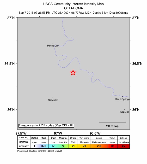 Did You Feel It? map: shaking reported by the public