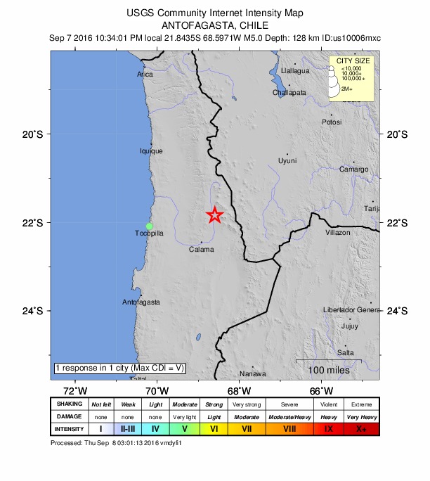 Did You Feel It? map: shaking reported by the public
