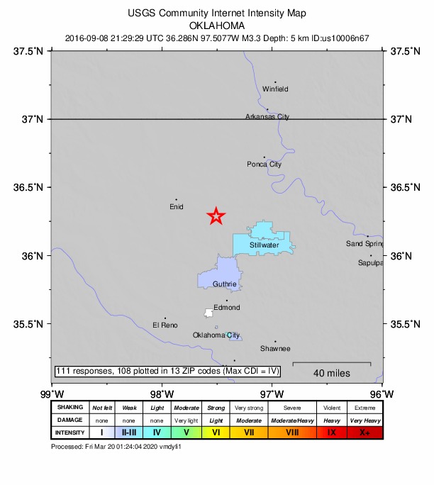 Did You Feel It? map: shaking reported by the public