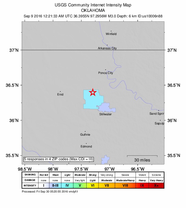 Did You Feel It? map: shaking reported by the public