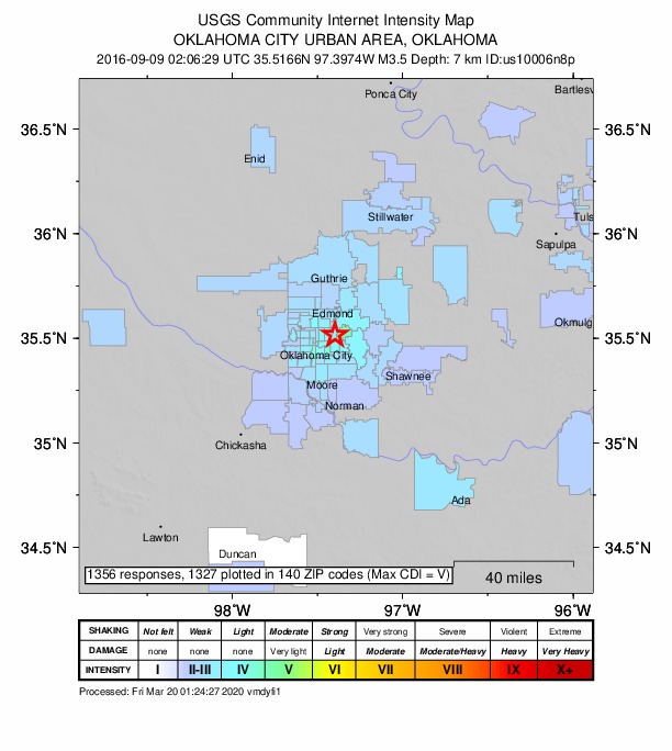 Did You Feel It? map: shaking reported by the public