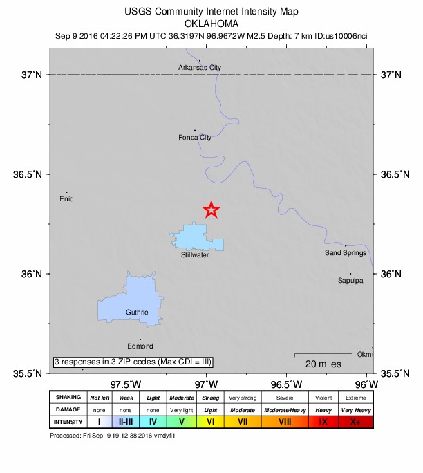 Did You Feel It? map: shaking reported by the public