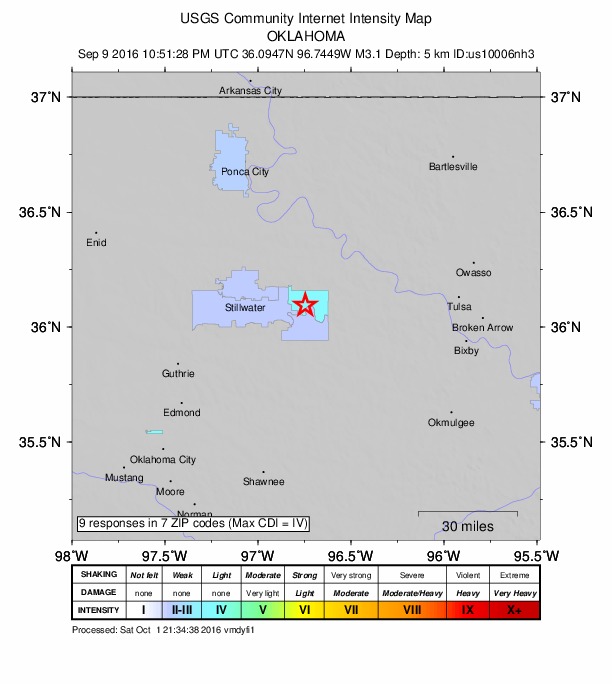 Did You Feel It? map: shaking reported by the public