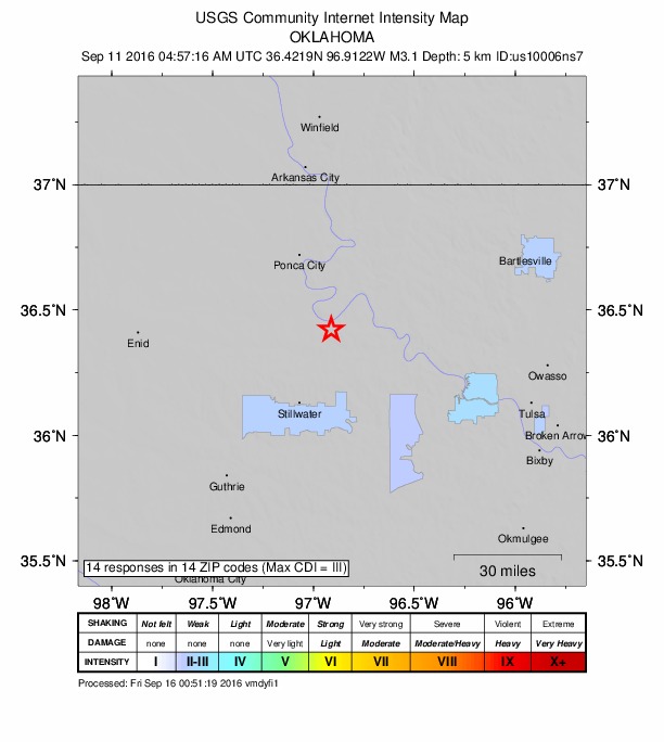 Did You Feel It? map: shaking reported by the public