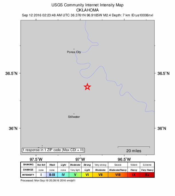 Did You Feel It? map: shaking reported by the public