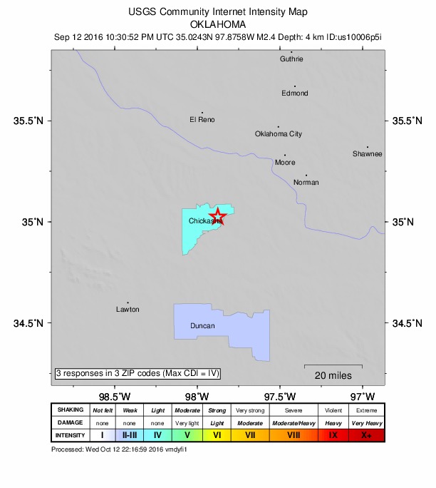 Did You Feel It? map: shaking reported by the public