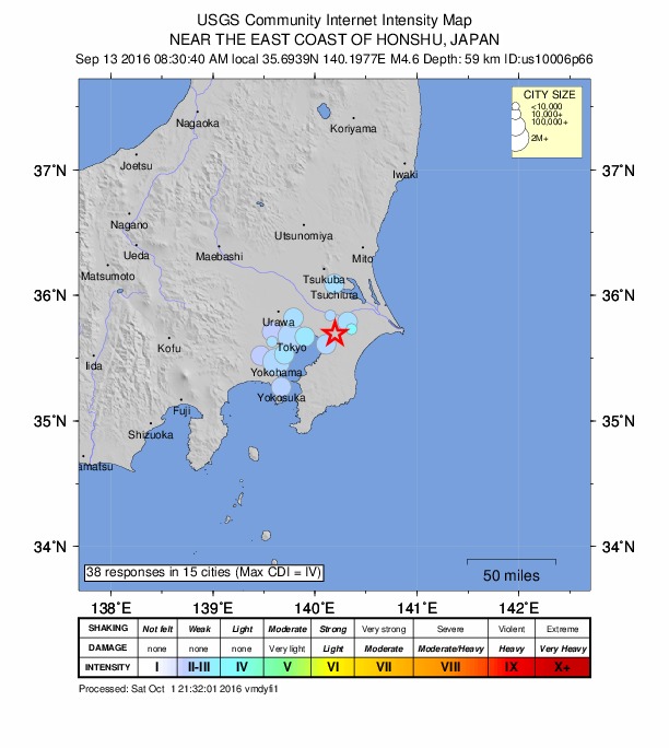 Did You Feel It? map: shaking reported by the public