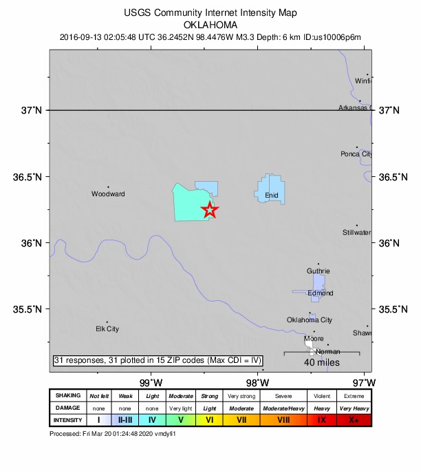 Did You Feel It? map: shaking reported by the public