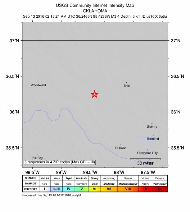 Did You Feel It? map: shaking reported by the public