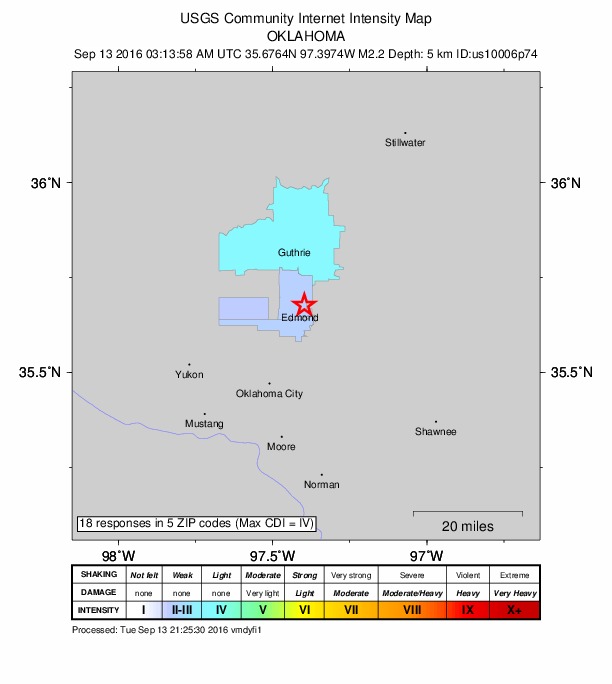 Did You Feel It? map: shaking reported by the public