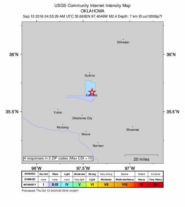 Did You Feel It? map: shaking reported by the public