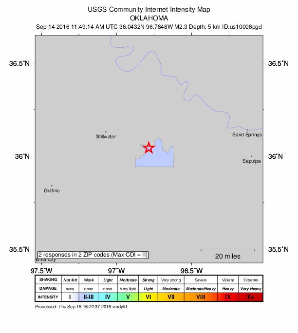 Did You Feel It? map: shaking reported by the public