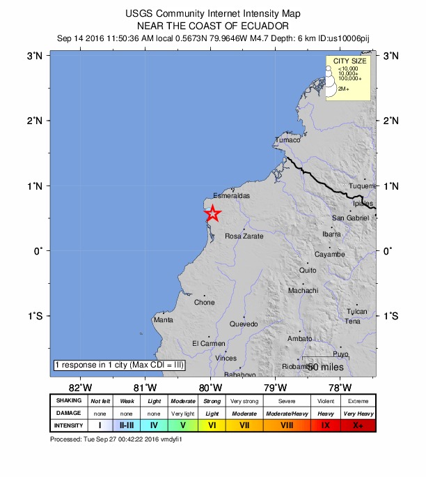Did You Feel It? map: shaking reported by the public