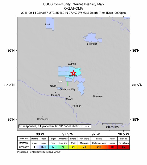 Did You Feel It? map: shaking reported by the public