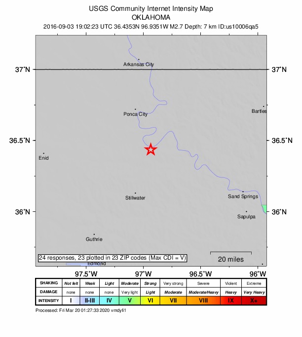 Did You Feel It? map: shaking reported by the public