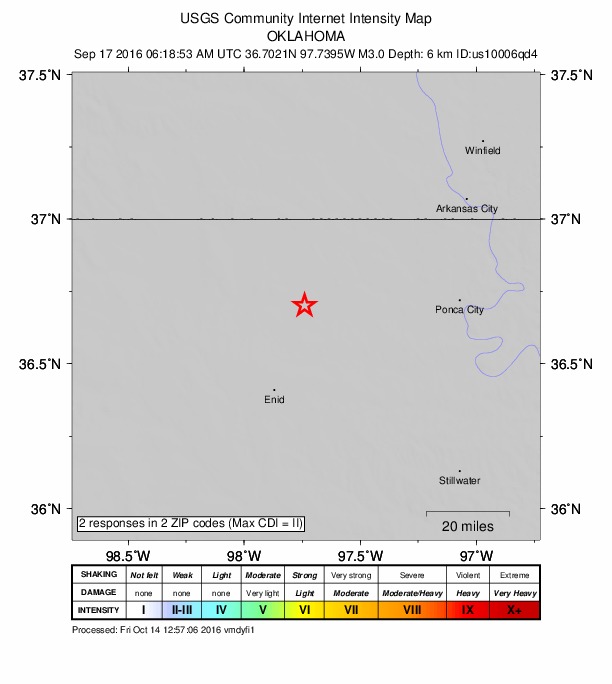 Did You Feel It? map: shaking reported by the public