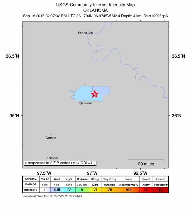 Did You Feel It? map: shaking reported by the public