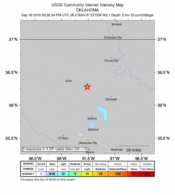 Did You Feel It? map: shaking reported by the public