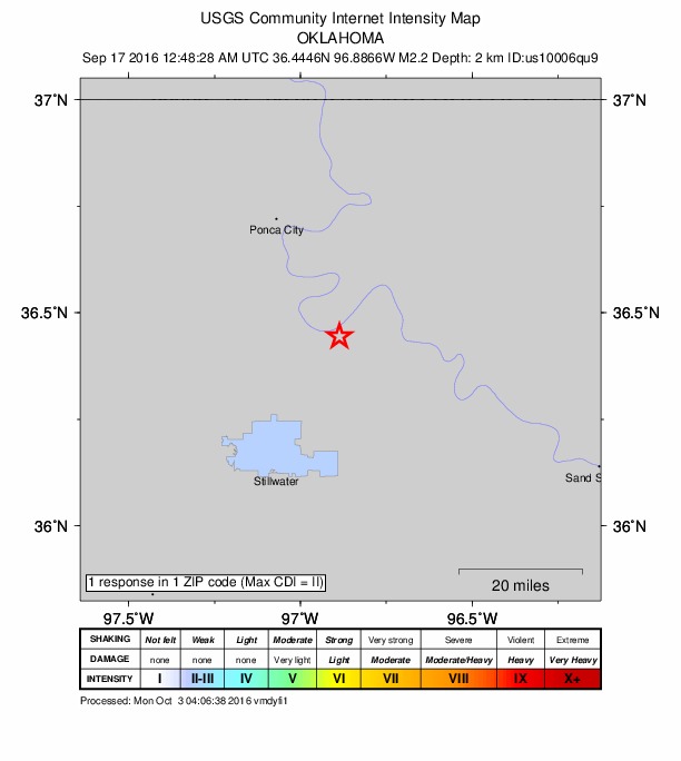 Did You Feel It? map: shaking reported by the public