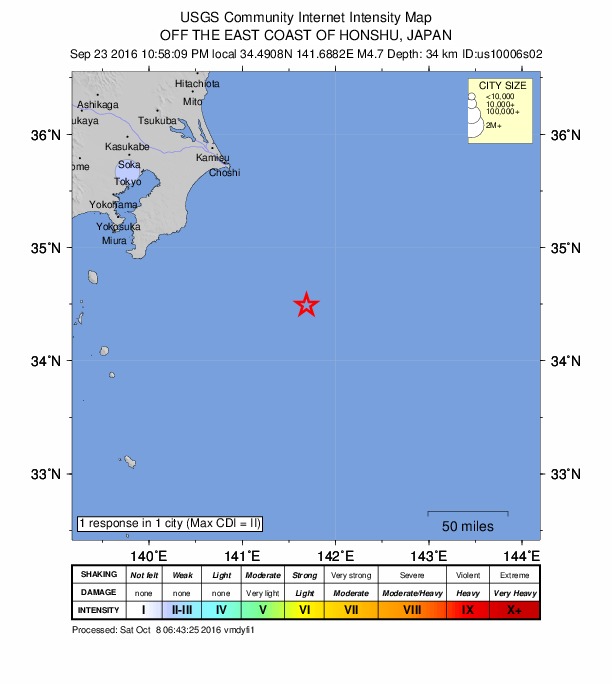 Did You Feel It? map: shaking reported by the public