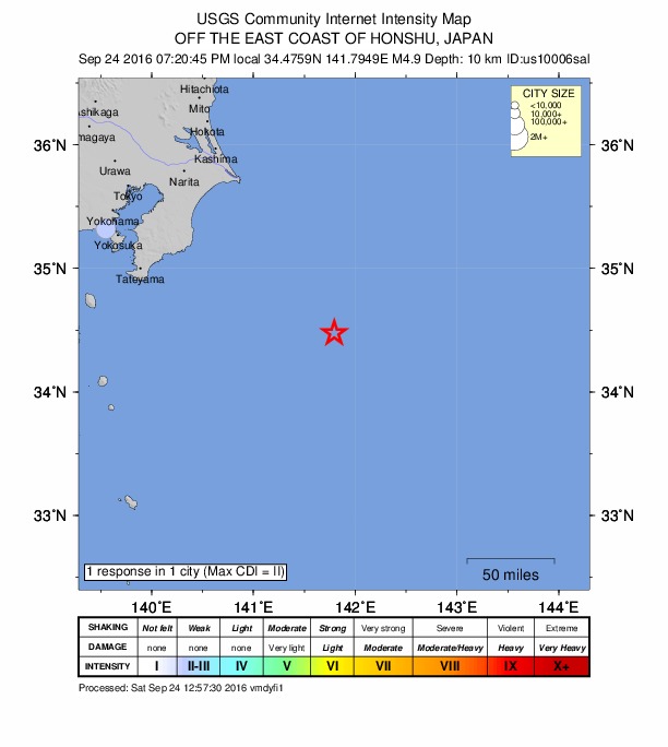 Did You Feel It? map: shaking reported by the public