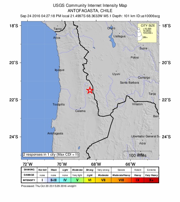 Did You Feel It? map: shaking reported by the public