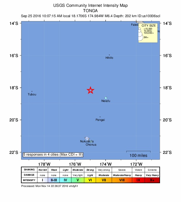 Did You Feel It? map: shaking reported by the public