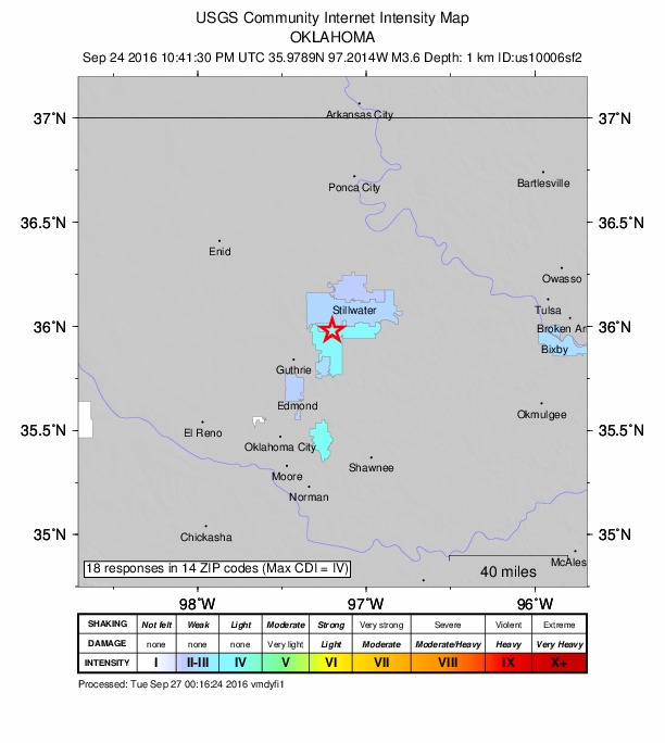 Did You Feel It? map: shaking reported by the public