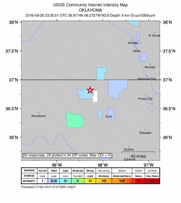 Did You Feel It? map: shaking reported by the public