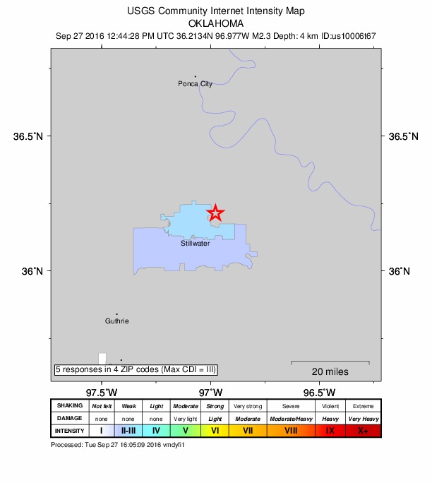 Did You Feel It? map: shaking reported by the public