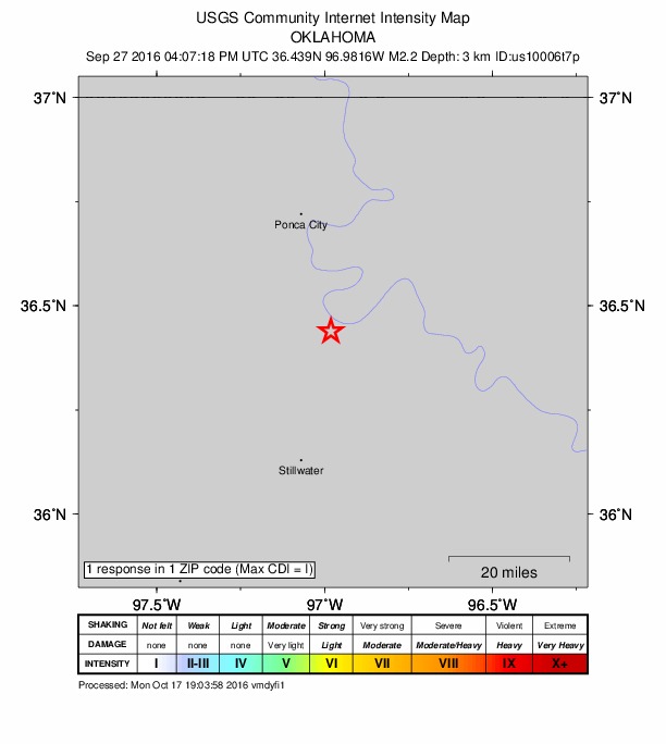 Did You Feel It? map: shaking reported by the public