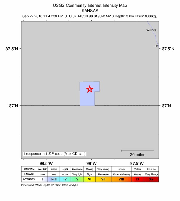 Did You Feel It? map: shaking reported by the public