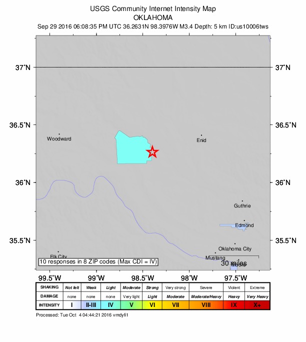 Did You Feel It? map: shaking reported by the public
