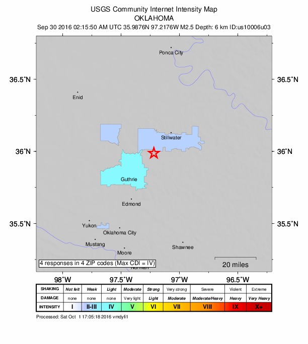 Did You Feel It? map: shaking reported by the public
