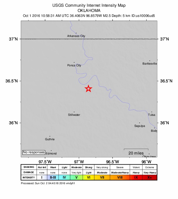 Did You Feel It? map: shaking reported by the public