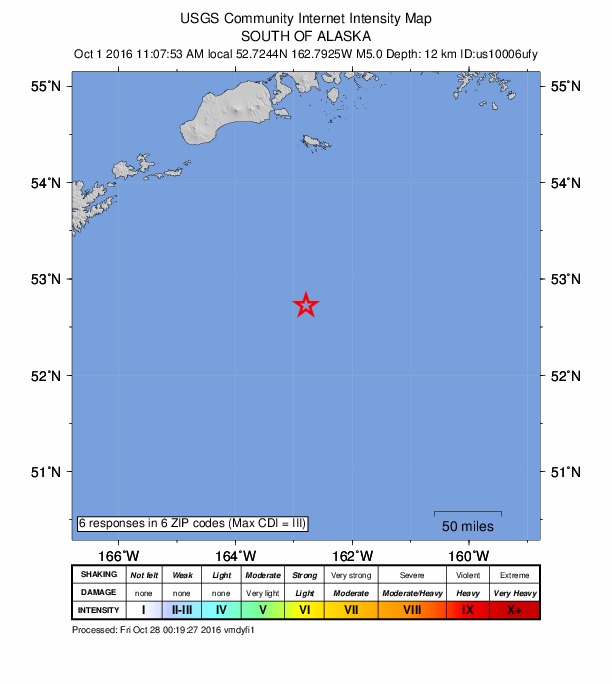Did You Feel It? map: shaking reported by the public