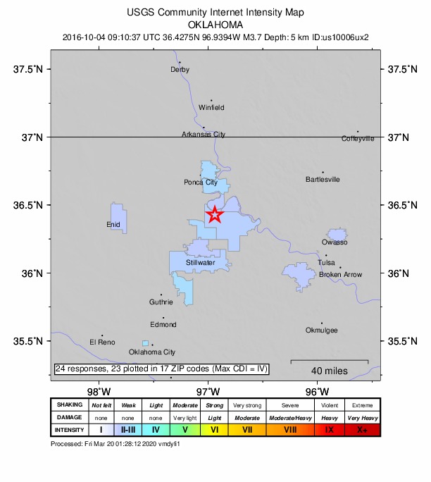 Did You Feel It? map: shaking reported by the public