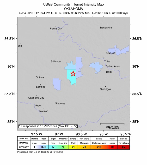 Did You Feel It? map: shaking reported by the public